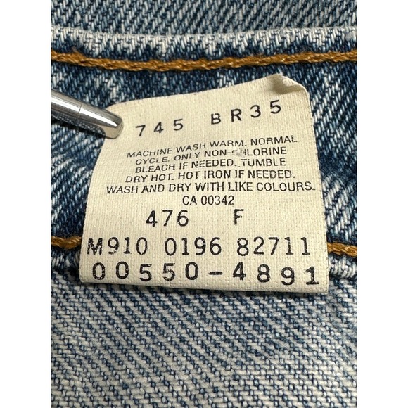 Vintage Levis 550‎ Jeans Mens 38x36 Relaxed Fit Tapered Medium Wash Denim Cotton - Picture 8 of 12